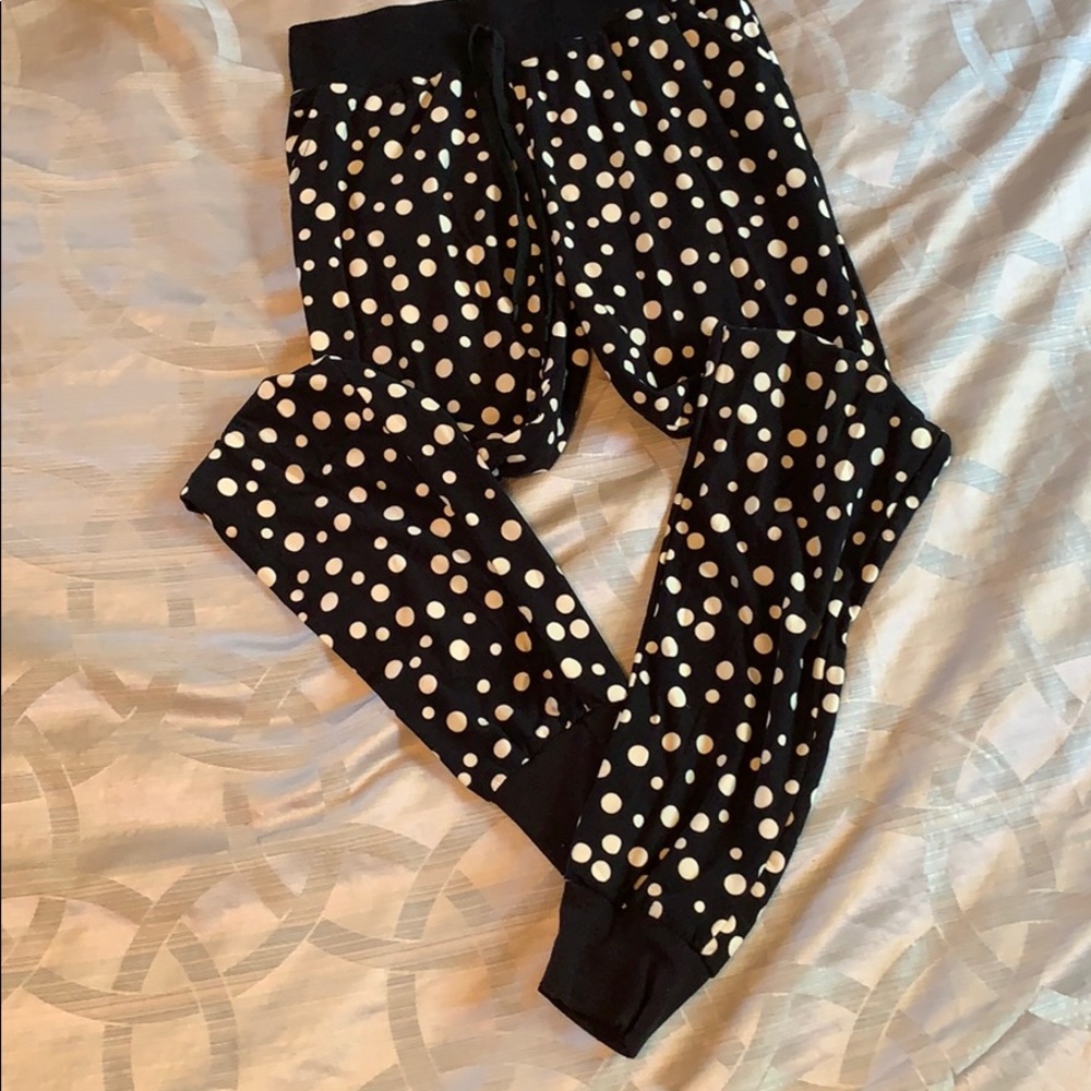 Polka dot jogger pants